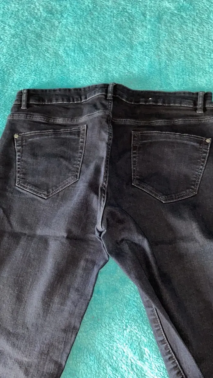 Pantalon jeans noir camaïeu taille42 - photo numéro 3