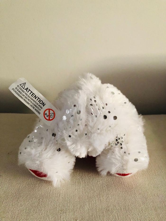 Peluche ours avec coeur sequin réversible - photo numéro 5