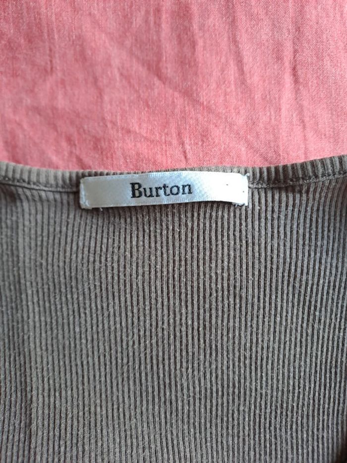 Tee shirt coton marron sable Burton t. S - photo numéro 4