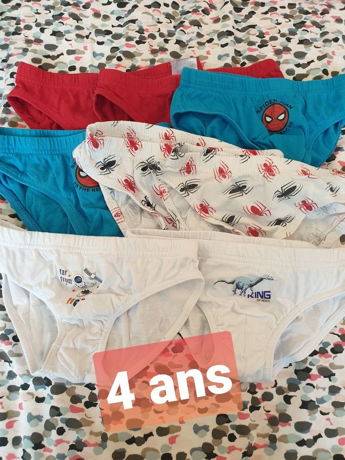 Lot de 8 slips dont 6 spidermans