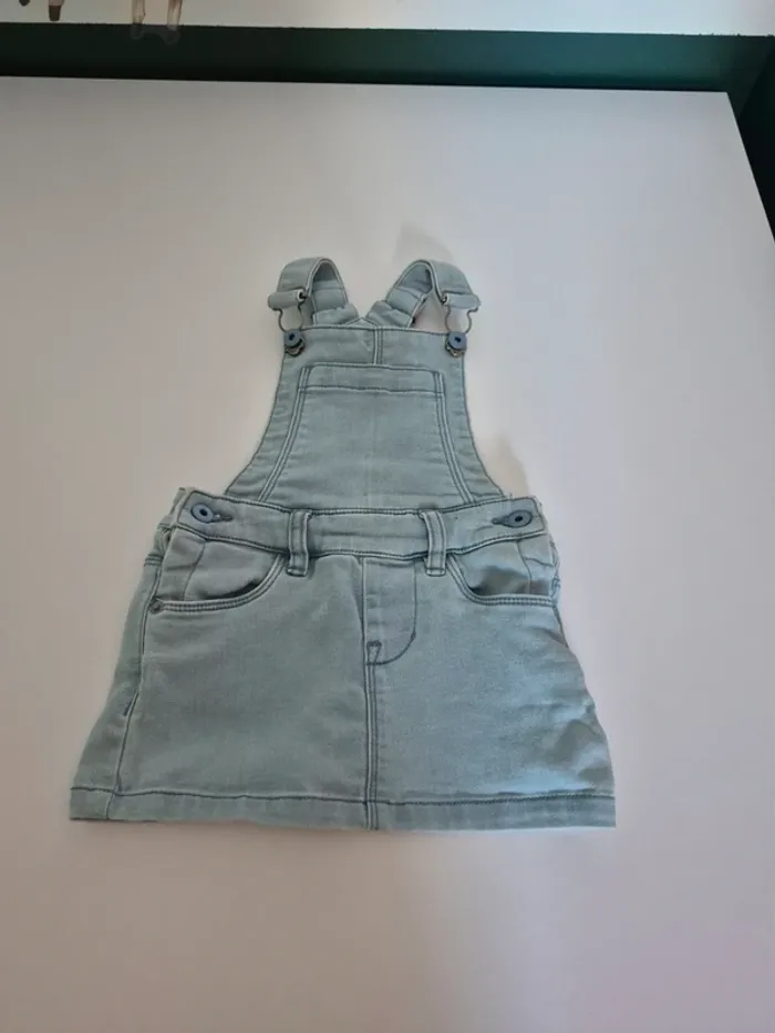Robe salopette en jean clair Bel&Bo Baby - Taille 86 (18-24 mois) - photo numéro 1