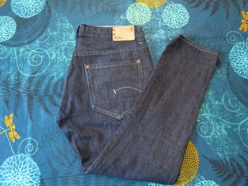 Jean Gstar Radar 3301 coupe Low Loose 100% Coton W38 L32 dark bleu brut (J225)