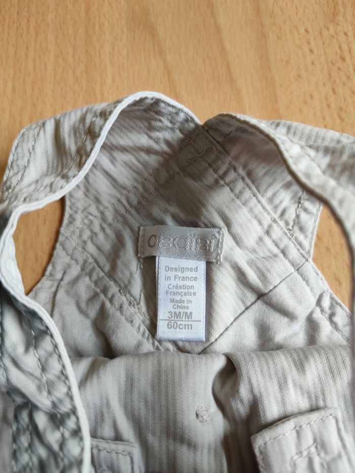 Salopette légère beige neuve Obaïbi en 3M - photo numéro 5