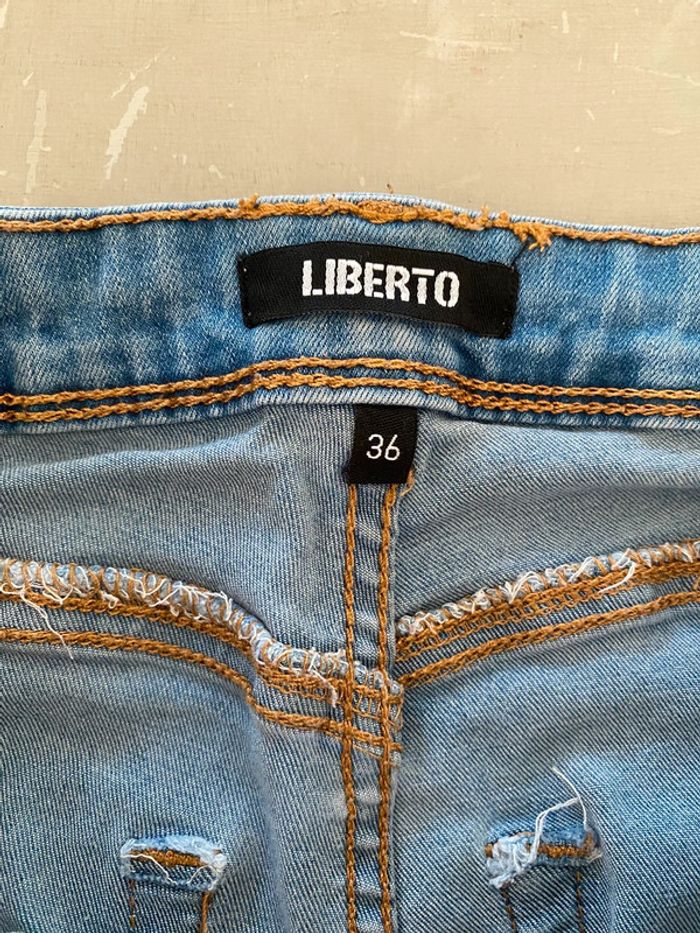 Jeans bleu slim skinny taille haute Liberto taille 36 - photo numéro 6