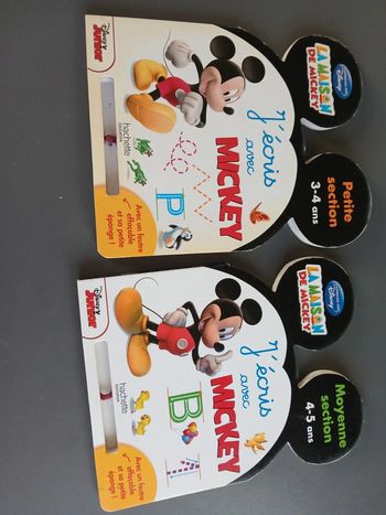 Lot Livre écriture effaçable mickey