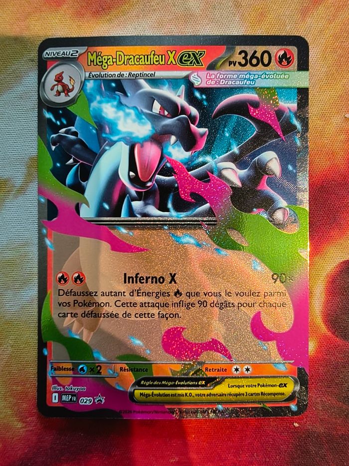 Lot de 2 cartes pokémon Méga Dracaufeu ex (x et y) 029 et 030 Promos - photo numéro 5