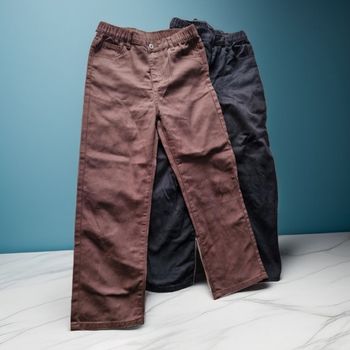 Lot de 2 jeans large taille élastique