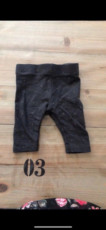 Legging Kiabi 1 mois gris et doré