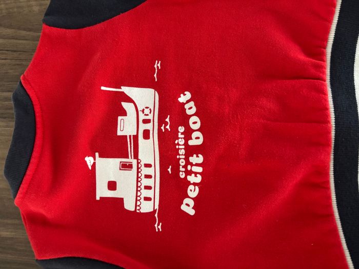 Jolie veste style bombers, marque petit bateau pour bébé taille 12 mois - photo numéro 4