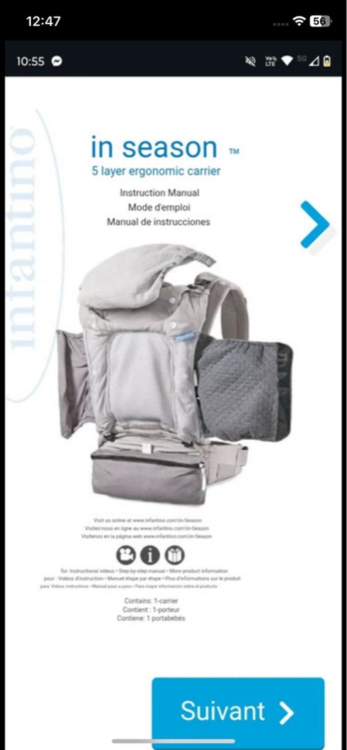 Porte bébé 4 saison infantino - photo numéro 2