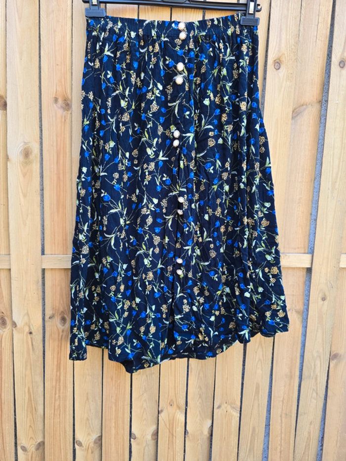 Jupe boutonnée 🍒vintage 80 fabriqué en France🍒taille jusqu'au 38 - photo numéro 4