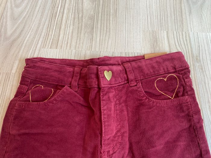 Pantalon velours bordeaux neuf 8 ans SGM - photo numéro 3