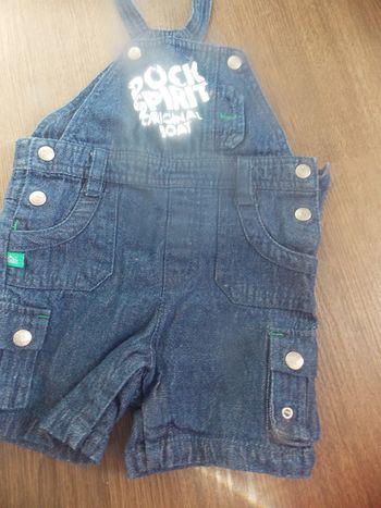 Combishort en jeans 6 mois Bébé Reve