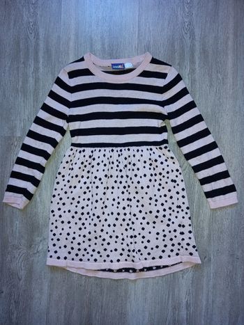 robe pull rose et noire lupilu taille 3/4 ans