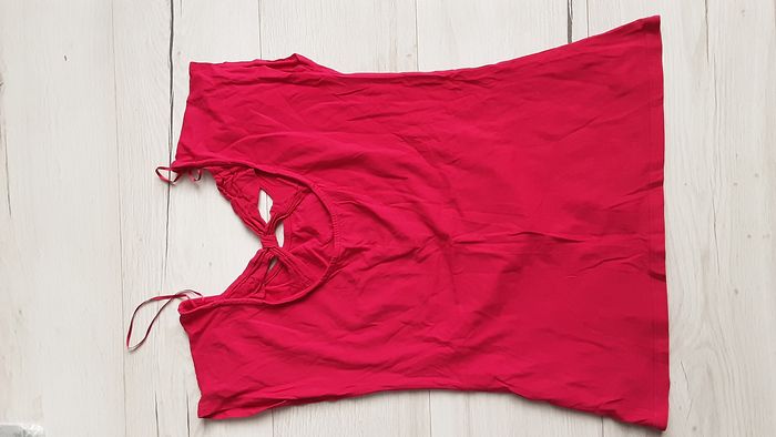 Vêtement femme tee-shirt manches courtes rose fuschia  strass Camaïeu taille 1 - photo numéro 3