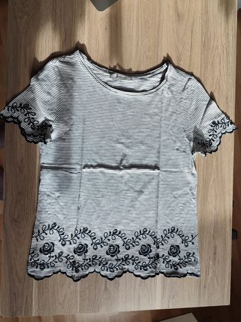 T-shirt marinière détail brodé Promod taille s