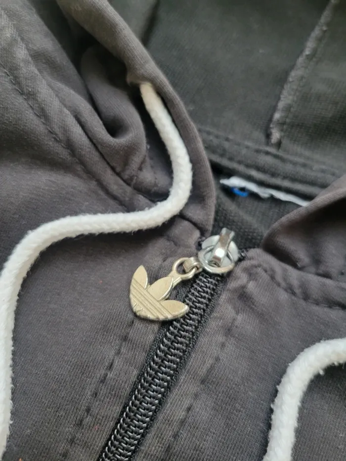 Gilet adidas noir et blanc taille 36 S  vintage - photo numéro 4