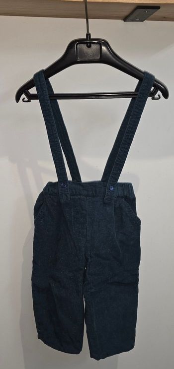 Pantalon velours côtelé bleu canard #bouchara 18 mois