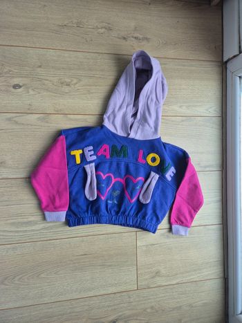 Sweat violet fushia team love 4 ans DPAM
