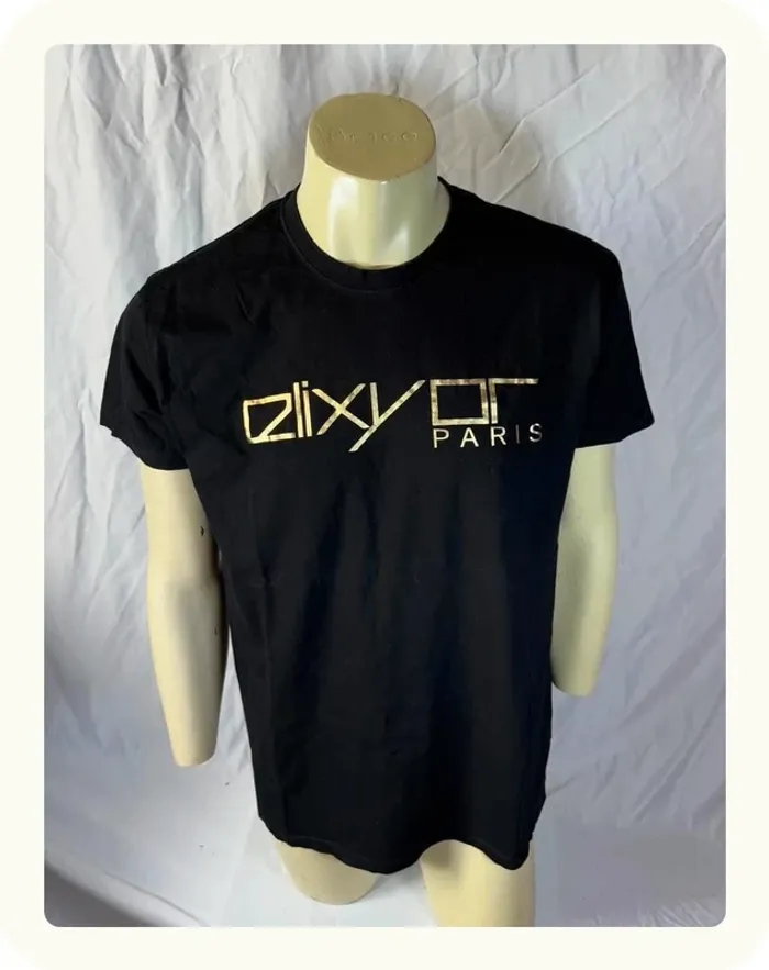Tee shirt noir homme elyxior Taille XL