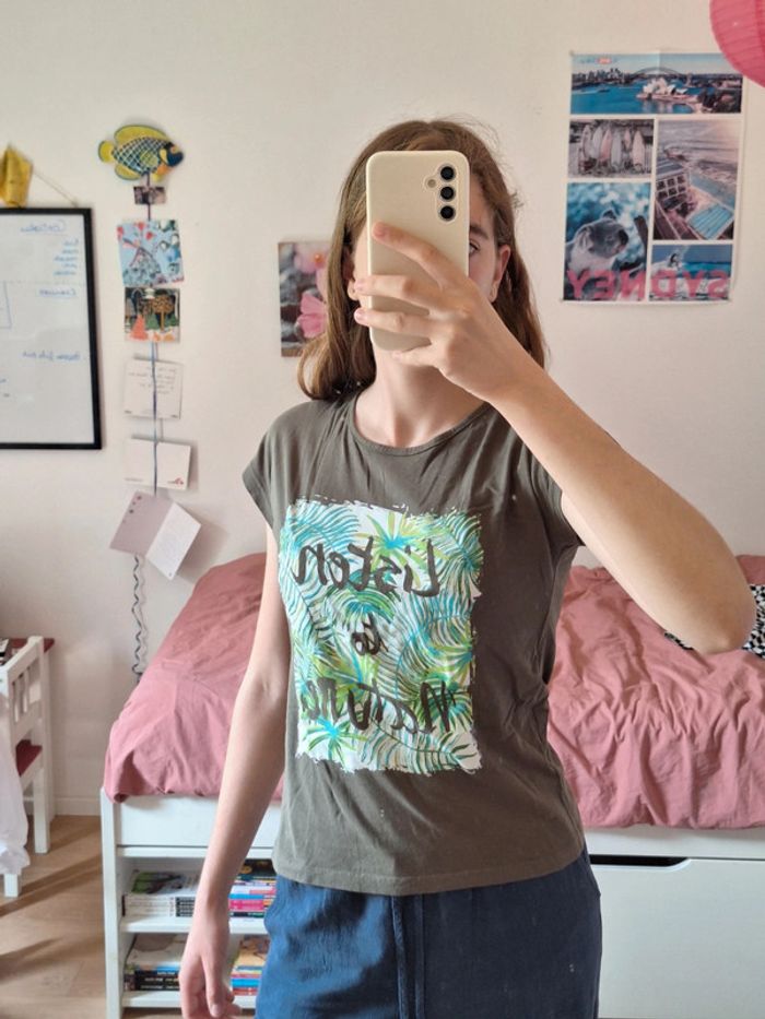 T-shirt kaki enfant fille 16 ans Tissaia femme S - photo numéro 2