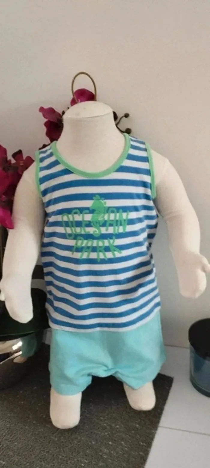 Combinaison Short Benetton Baby - Taille 74 (9-12 mois) - photo numéro 2