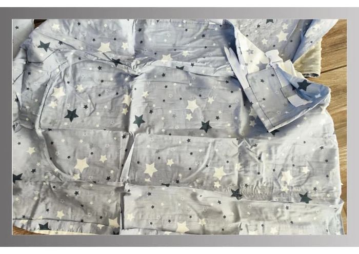 Lot de 5 éléments bleu et gris avec étoile 100x60x15 cm babynest Xanthos home - photo numéro 2