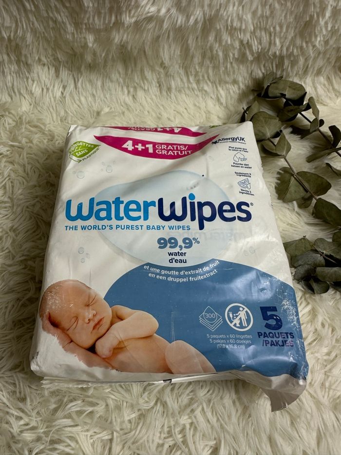 Lot de 5 paquets de 60 lingettes Waterwipes - photo numéro 2