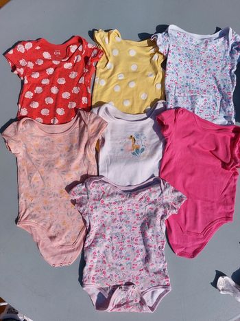 Lot 7 bodies 24 mois manches courtes