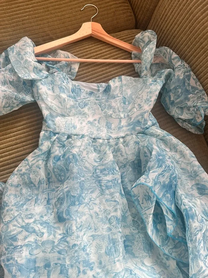 Maxi robe longue bleu AliExpress