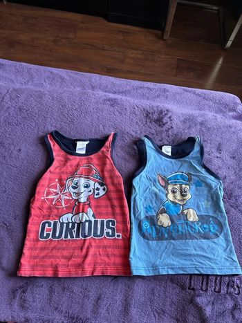 ensemble de 2 débardeurs garcon pat patrouille taille 98/104