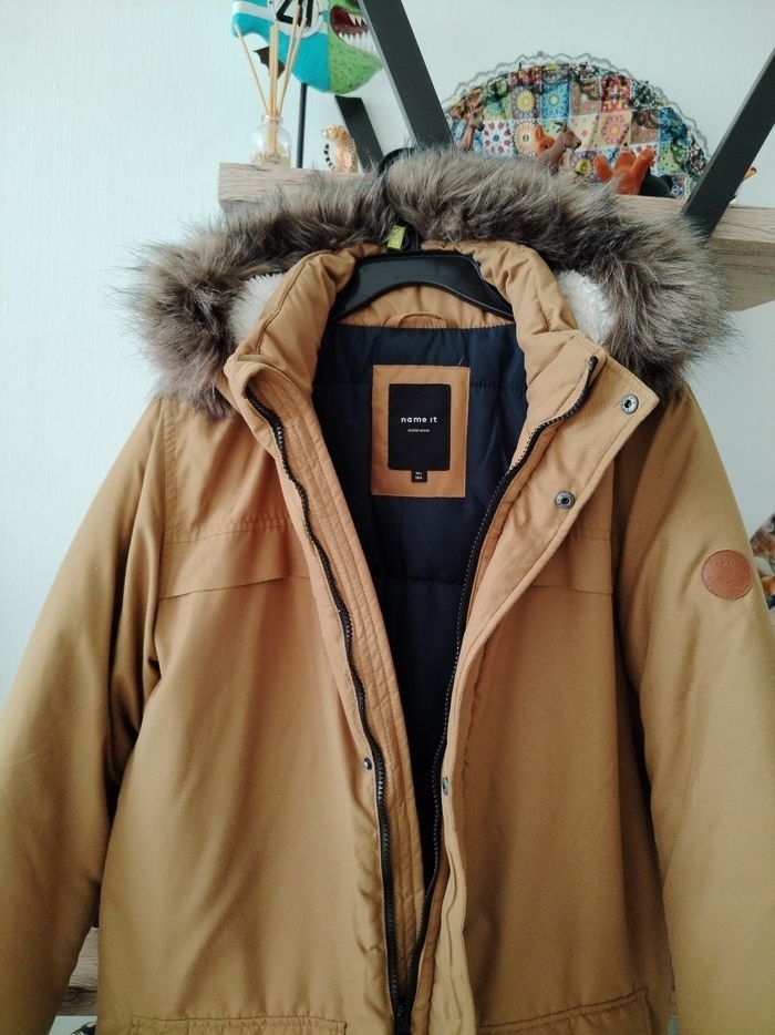 Parka  doublé chaud moutarde - photo numéro 5