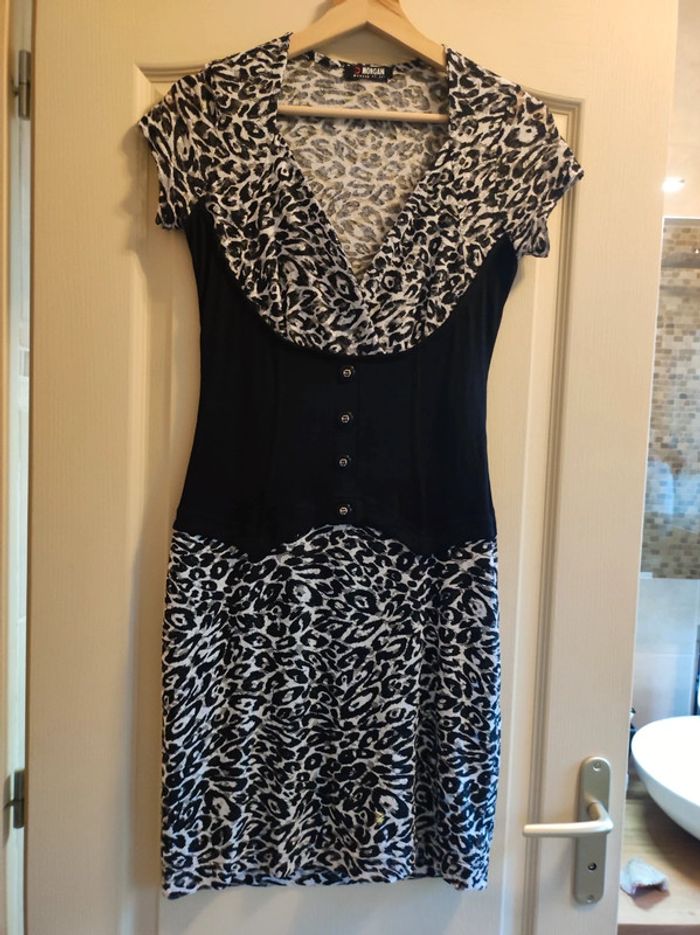 robe morgan cintrée zèbre panthere