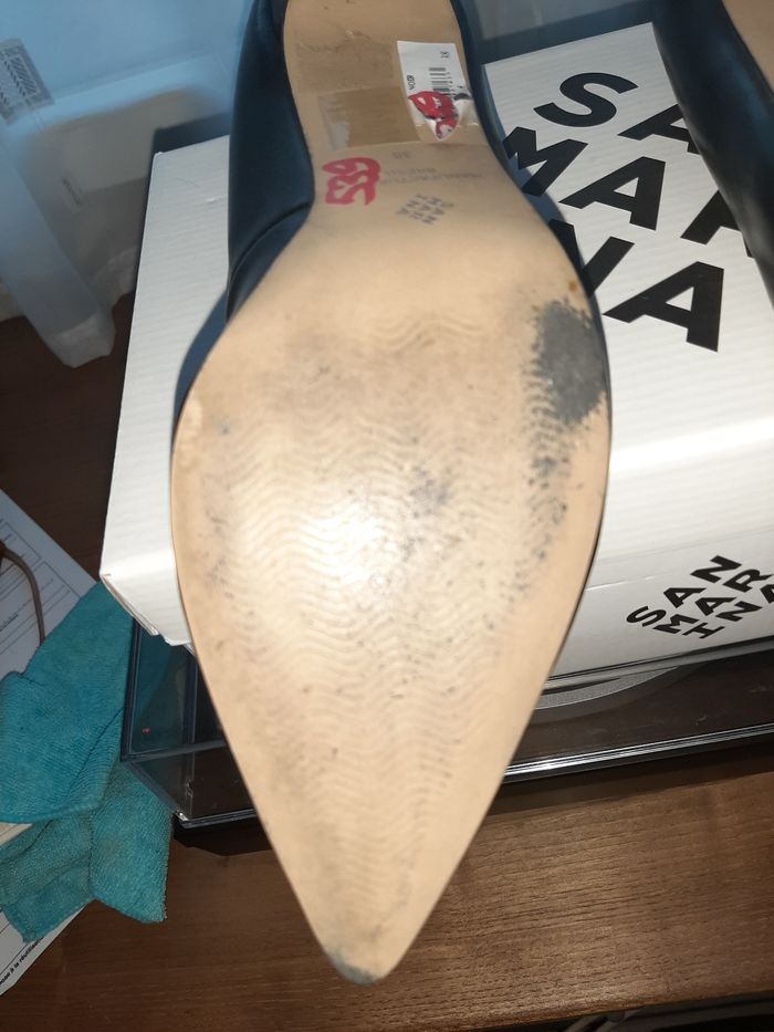 Escarpin Maidie noir en cuir taille 38 - photo numéro 7