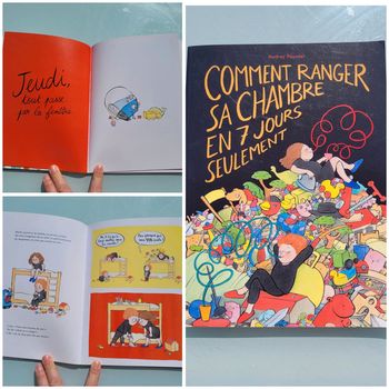 Livre couverture souple, l'école des loisirs 🪢Comment ranger sa chambre en 7 jours seulement 🧺 48