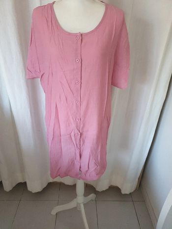 Neuf robe chemise tunique rose taille M