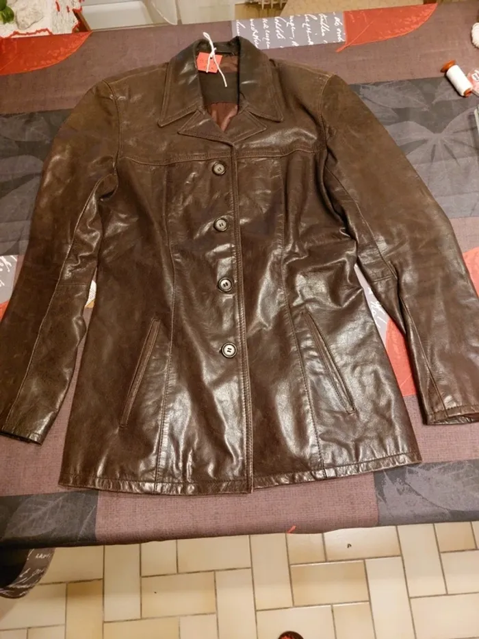 Veste en cuir femme 100% buffle Taille M