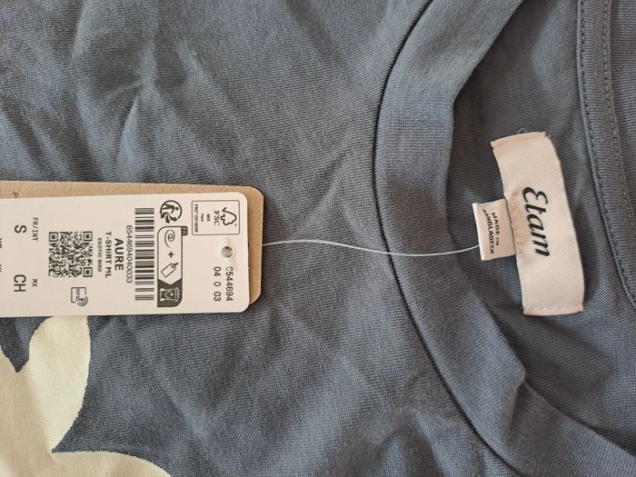 Haut de pyjama Etam neuf - Taille S - Gris - 100% coton - photo numéro 2