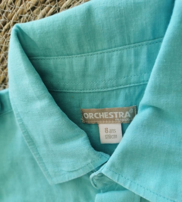 Chemisette orchestra, garçon, 8 ans, lin et coton, neuve - photo numéro 8