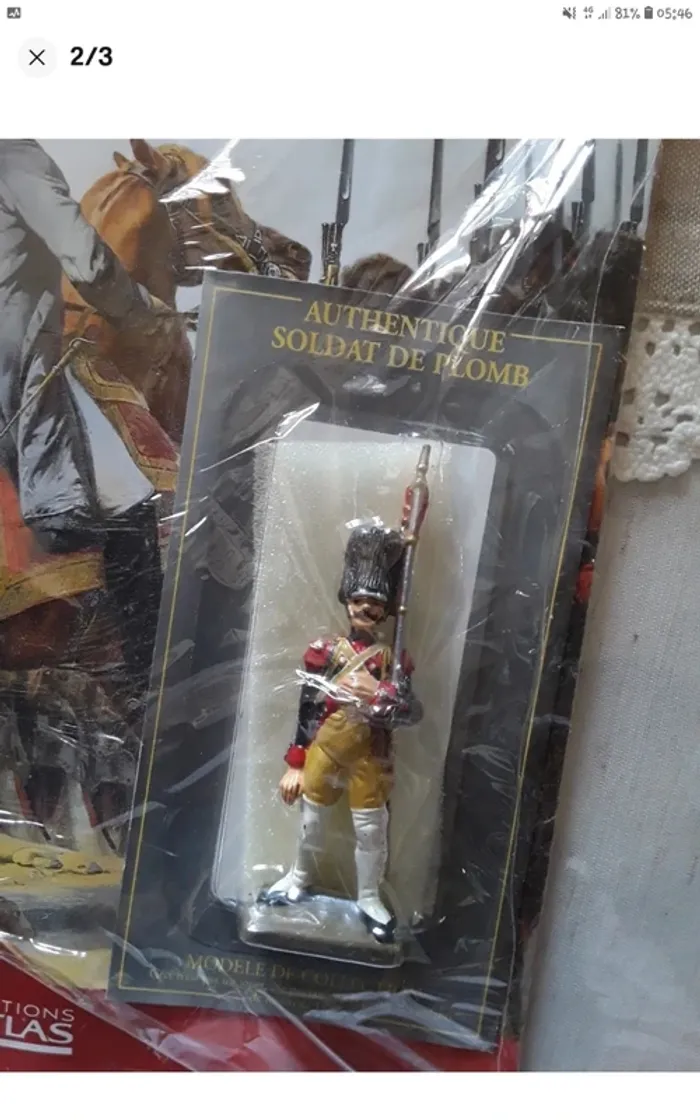 Figurine soldat de plomb Napoléon lead soldier empire Atlas - photo numéro 2