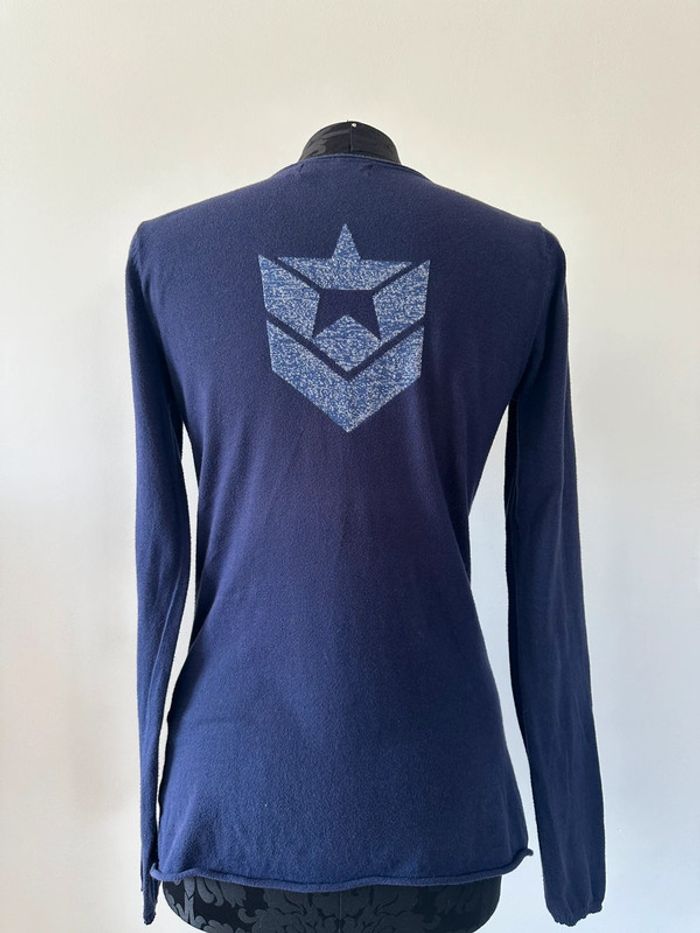 Pull léger bleu marine - photo numéro 3