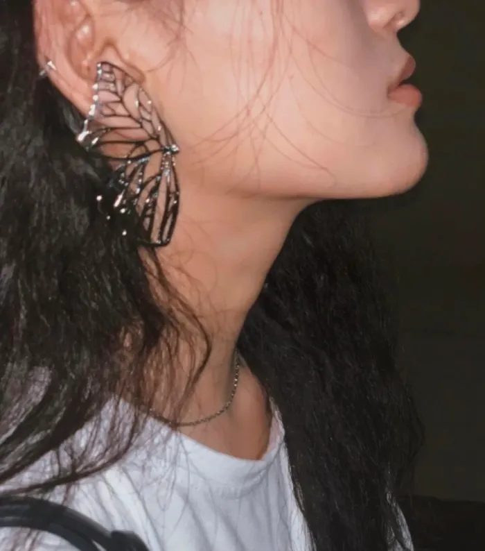 Boucles d'oreilles 🦋🩶 - photo numéro 5