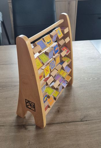 Boulier abécédaire en bois