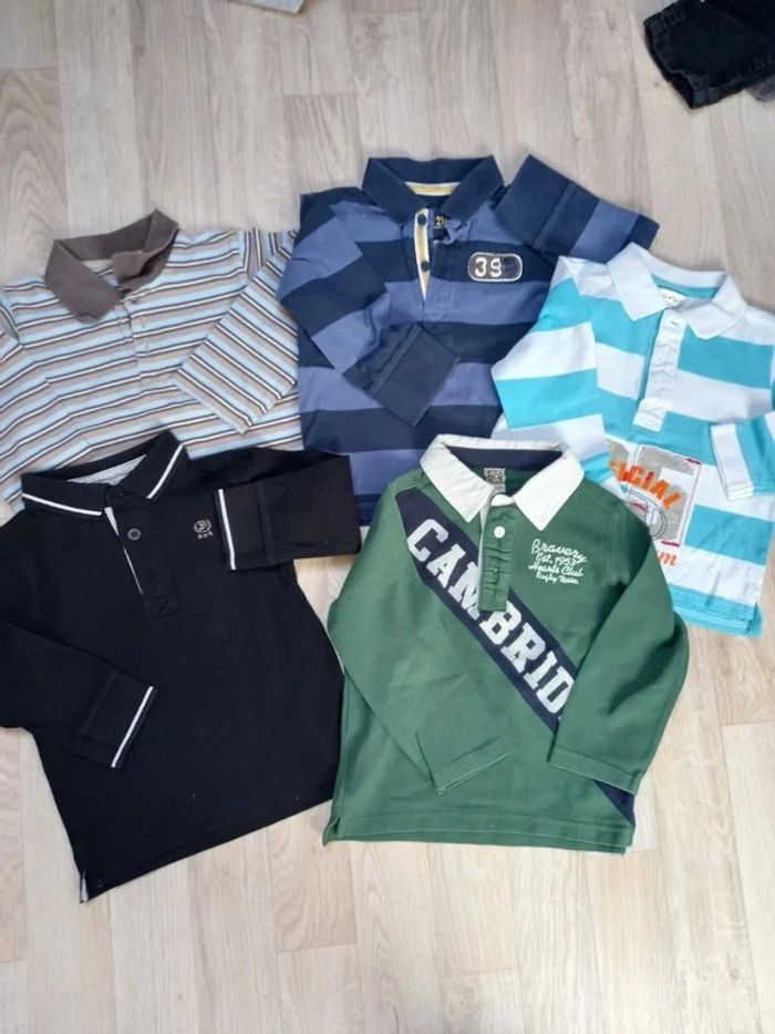 Lot de 5 polos à manches longues