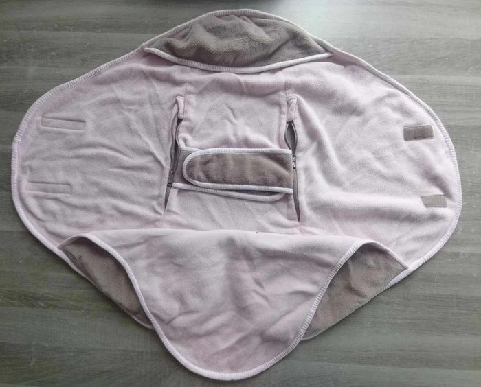 Couverture Cosy-Poussette - 0-6mois - Marron &Rose - photo numéro 3