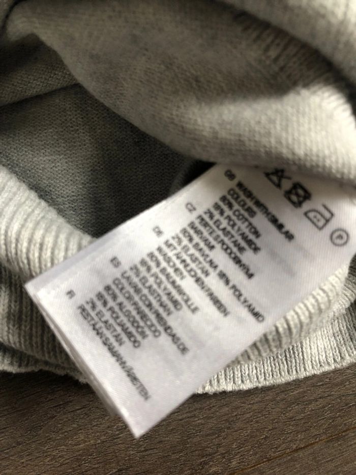 Petit pull léger manches 3/4 H&M gris taille 34 - photo numéro 4