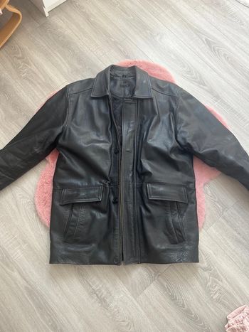 Veste cuir homme 50 noir