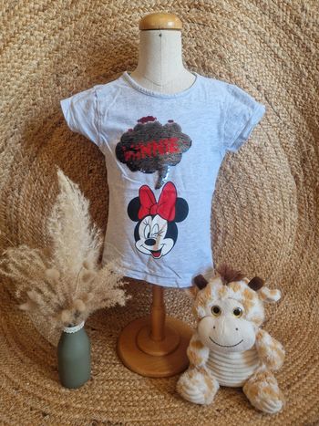 Jolie tee-shirt gris minnie disney 5 ans