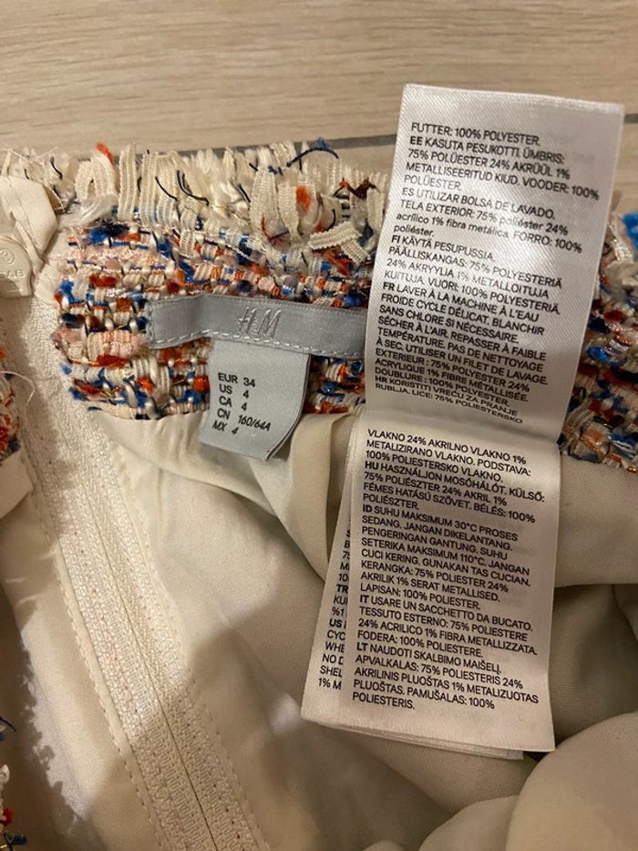 Jupe multicolore type raphia H&M 34 - photo numéro 4