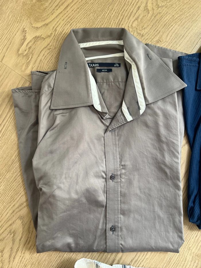 Vends lot de 5 chemises ( Jules celio) taille L / taille 4 (41/42) bon état - photo numéro 2
